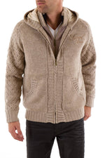 Kaporal beige acrylic cardigan for Men - Image n°1