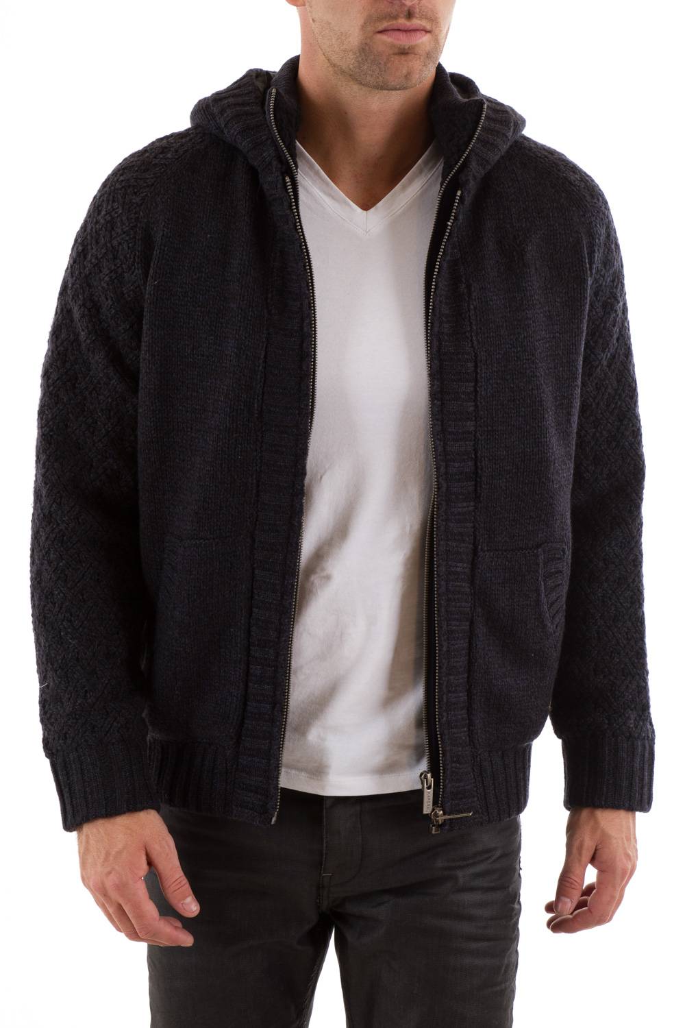 Kaporal cardigan in midnight blue acrylic for Men - Image n°2