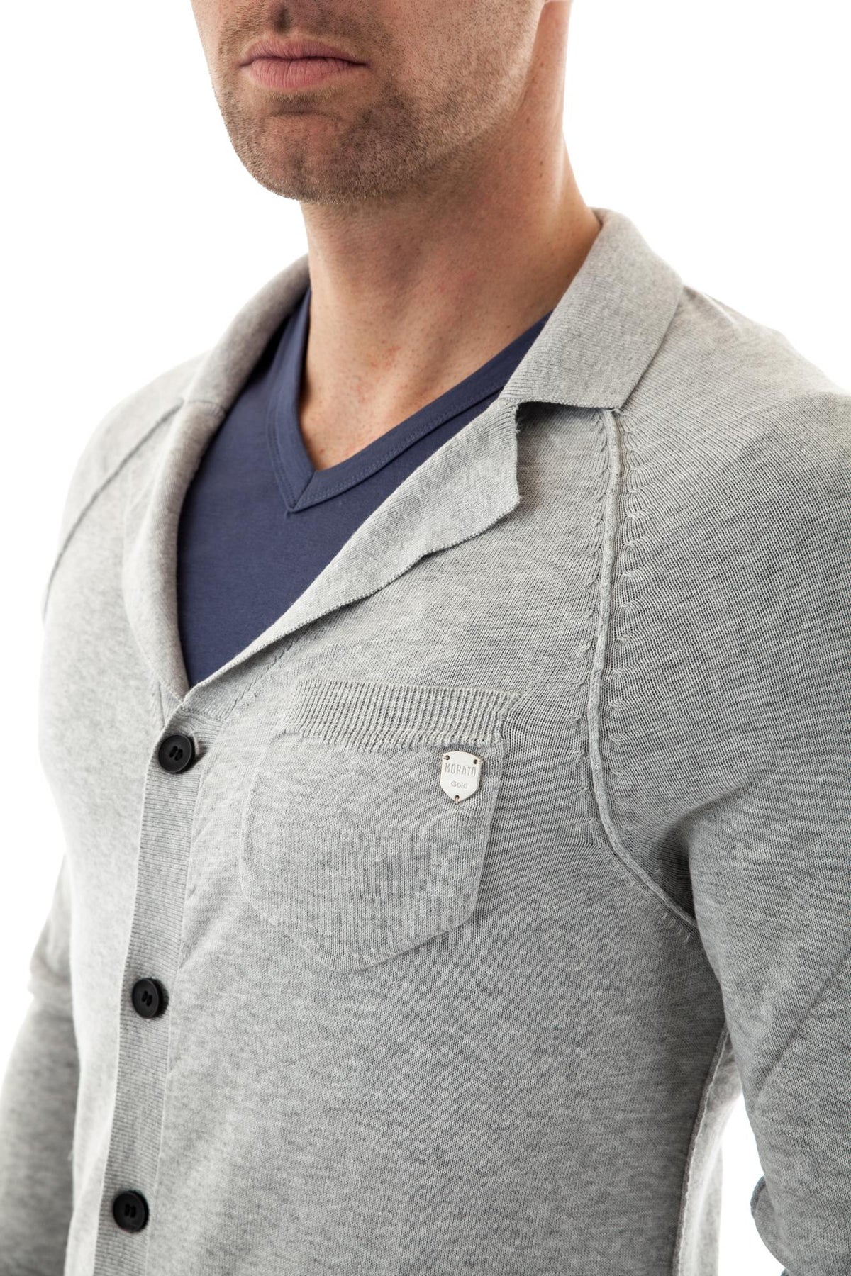 Gray Cardigan for Men - Image n°3