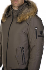 Oakwood men's khaki polyester jacket - Image n°3
