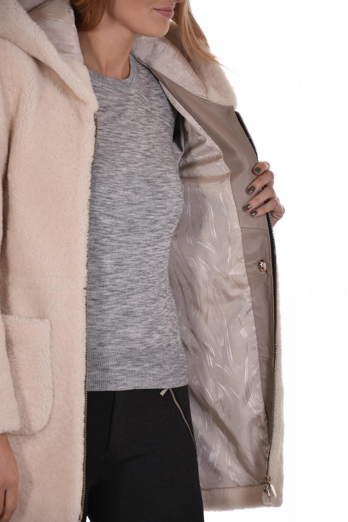 SERGE PARIENTE sheepskin jacket with hood - Image n°6