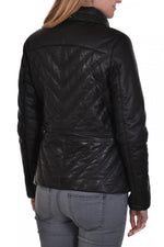 Rose Garden women's lambskin jacket - Image n°4
