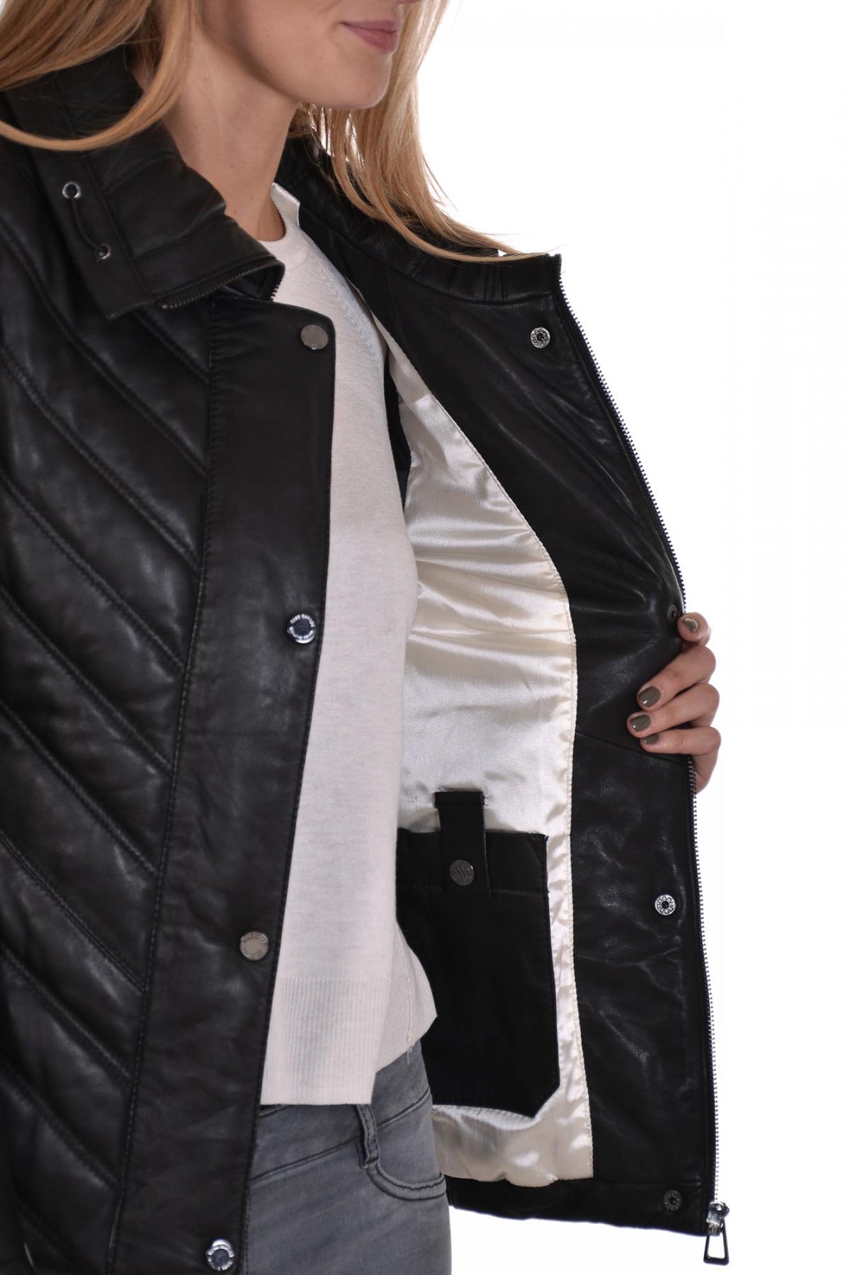 Rose Garden women's lambskin jacket - Image n°5