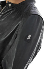 Women's black lambskin leather jacket - Image n°7