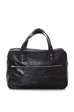 Black buffalo leather travel bag - Image n°1