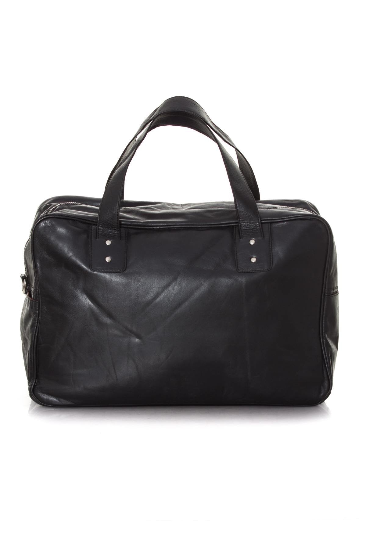Black buffalo leather travel bag - Image n°2