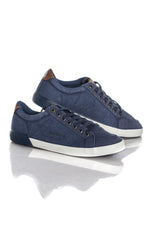  Redskins men's navy blue velvet sneakers - Image n°1