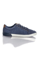  Redskins men's navy blue velvet sneakers - Image n°2