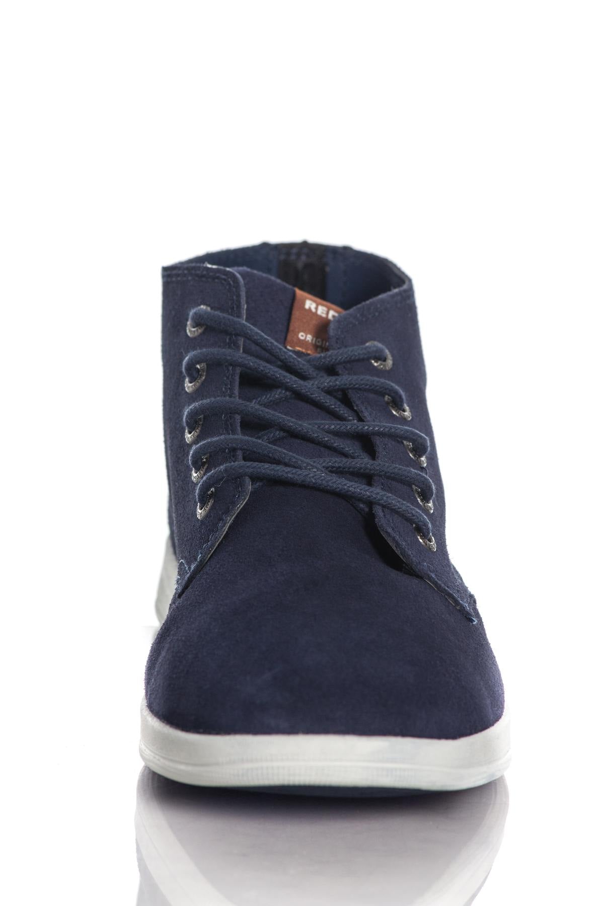 Men's navy blue suede ankle boots - Image n°5