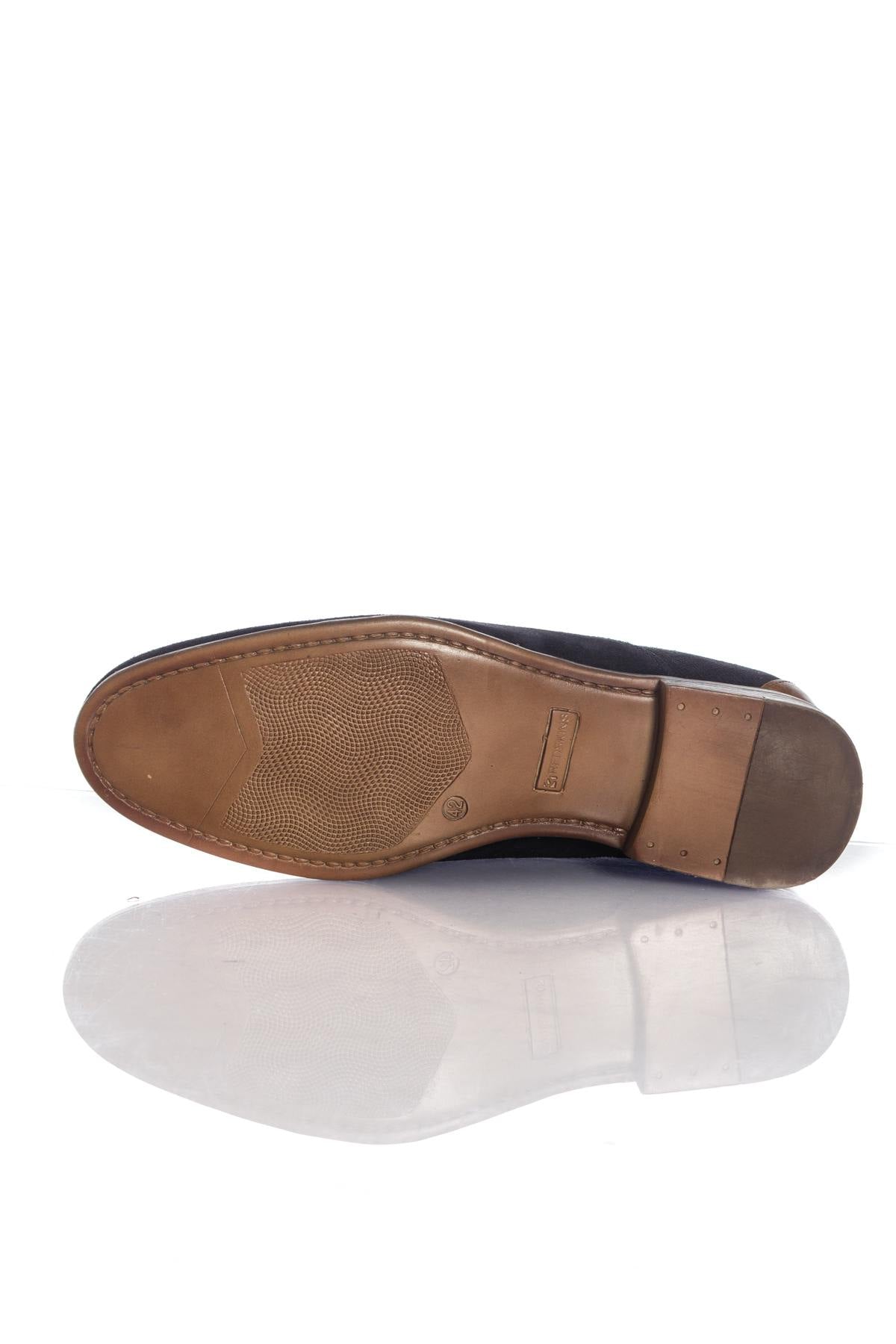 Redskins navy blue suede leather derbies - Image n°4