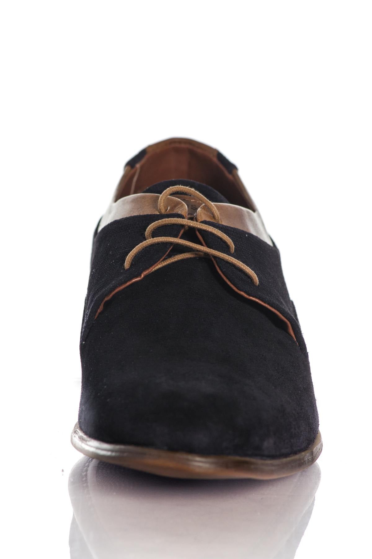 Redskins navy blue suede leather derbies - Image n°5