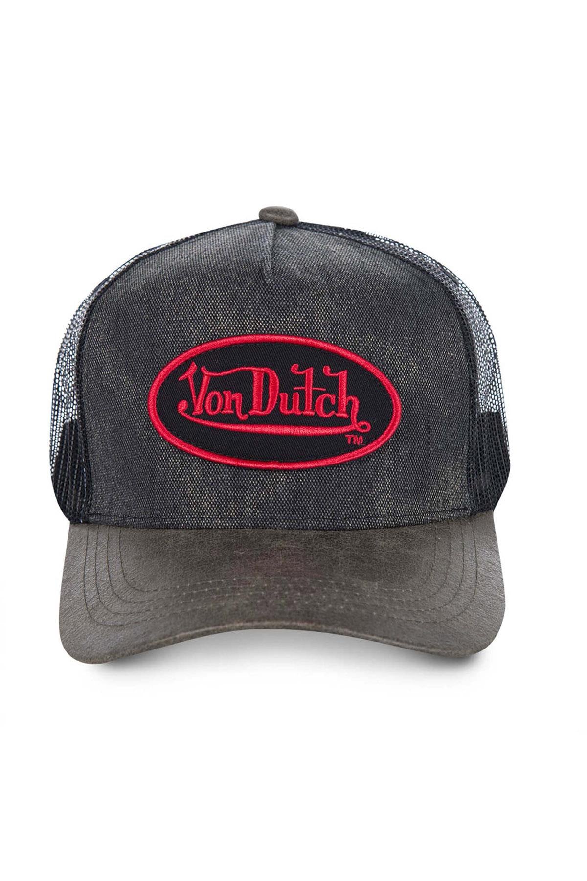 Von Dutch men's cap in charcoal gray and black - Image n°2