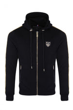 Horspsit men's zipped sweatshirt with rhinestones and gold braid - Image n°4