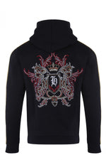 Horspsit men's zipped sweatshirt with rhinestones and gold braid - Image n°3