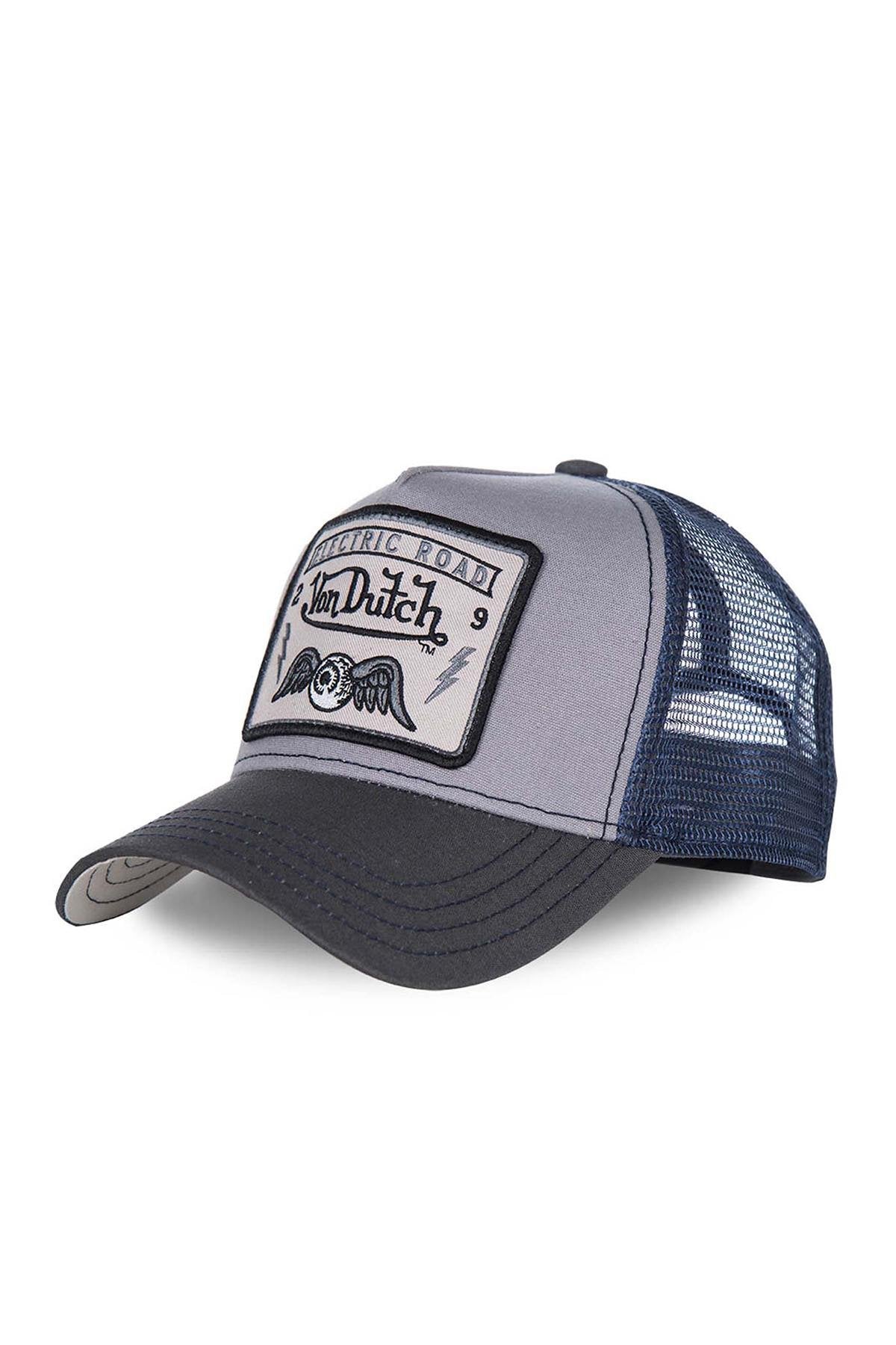  Von Dutch men's gray and navy blue cap - Image n°1