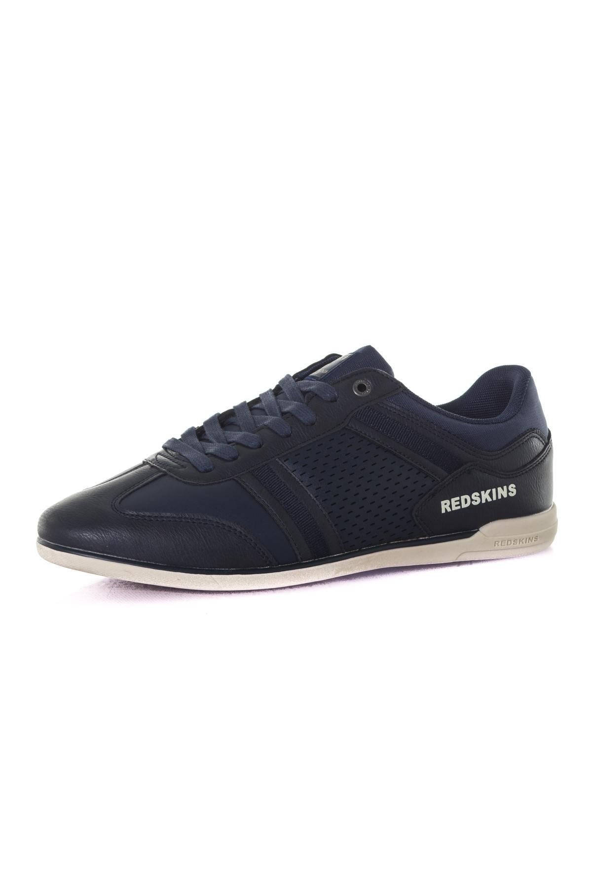 Navy faux leather sneakers - Image n°7