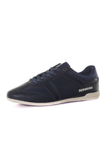 Navy faux leather sneakers - Image n°7