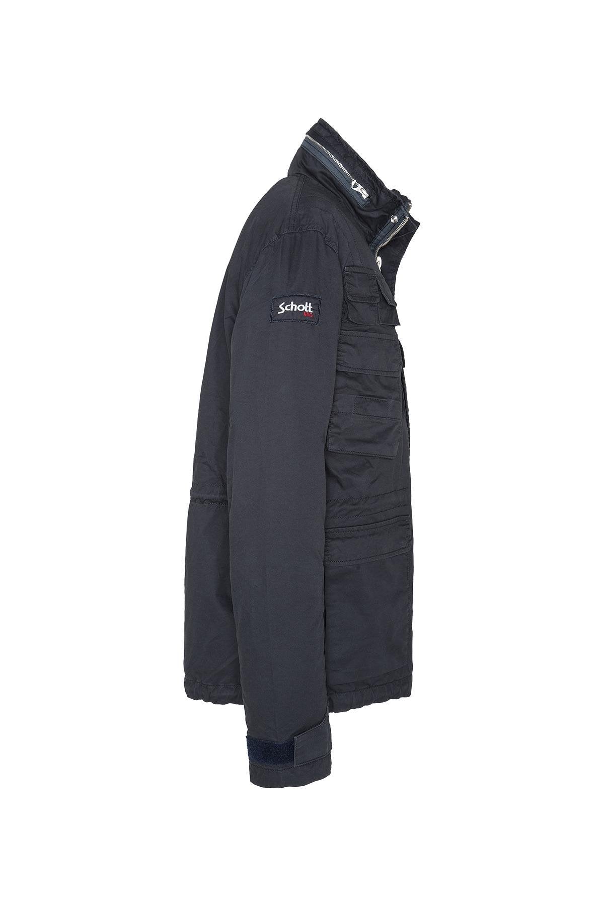 Men's navy blue textile coat - Image n°9