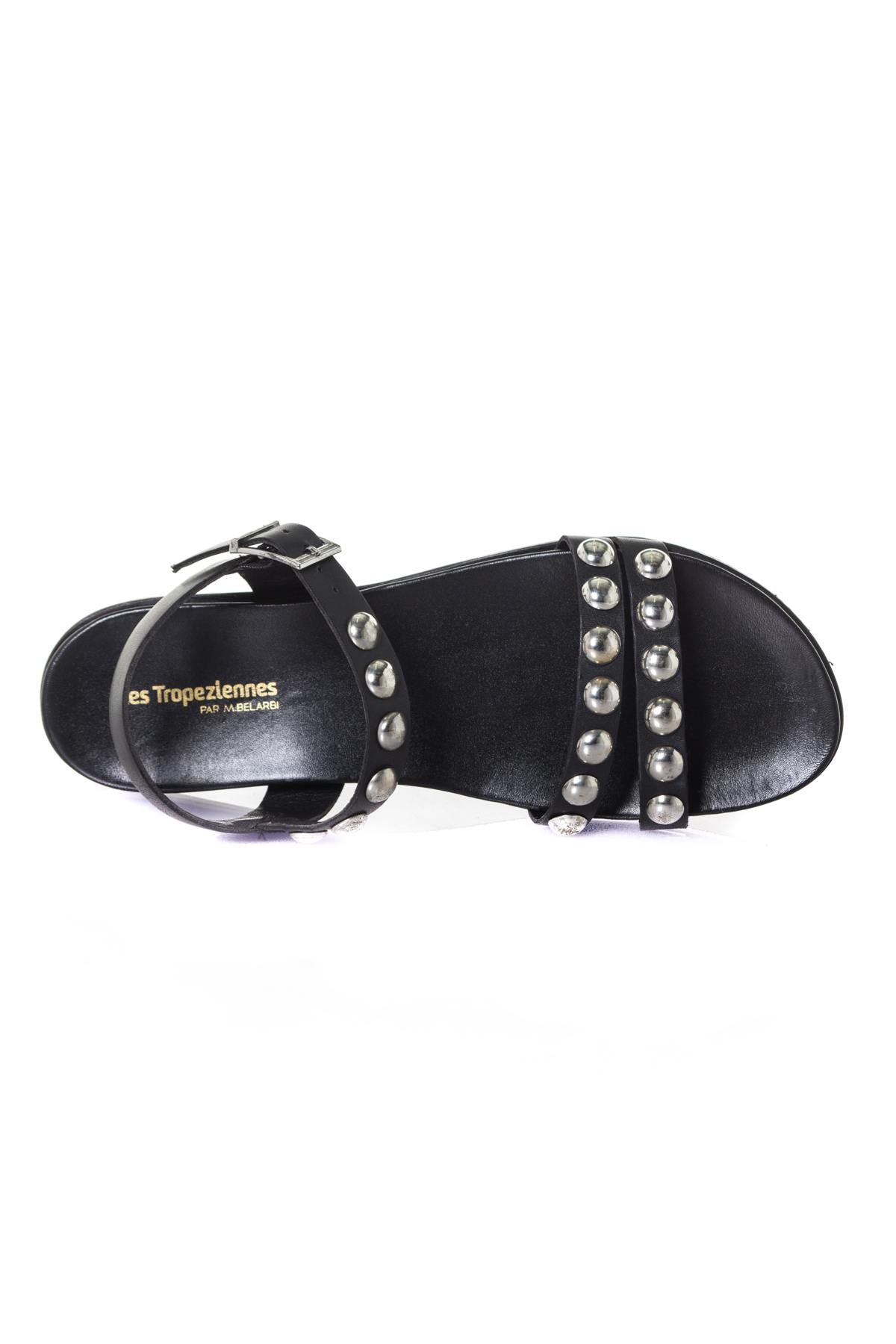 Leather sandal with rivets - Image n°3