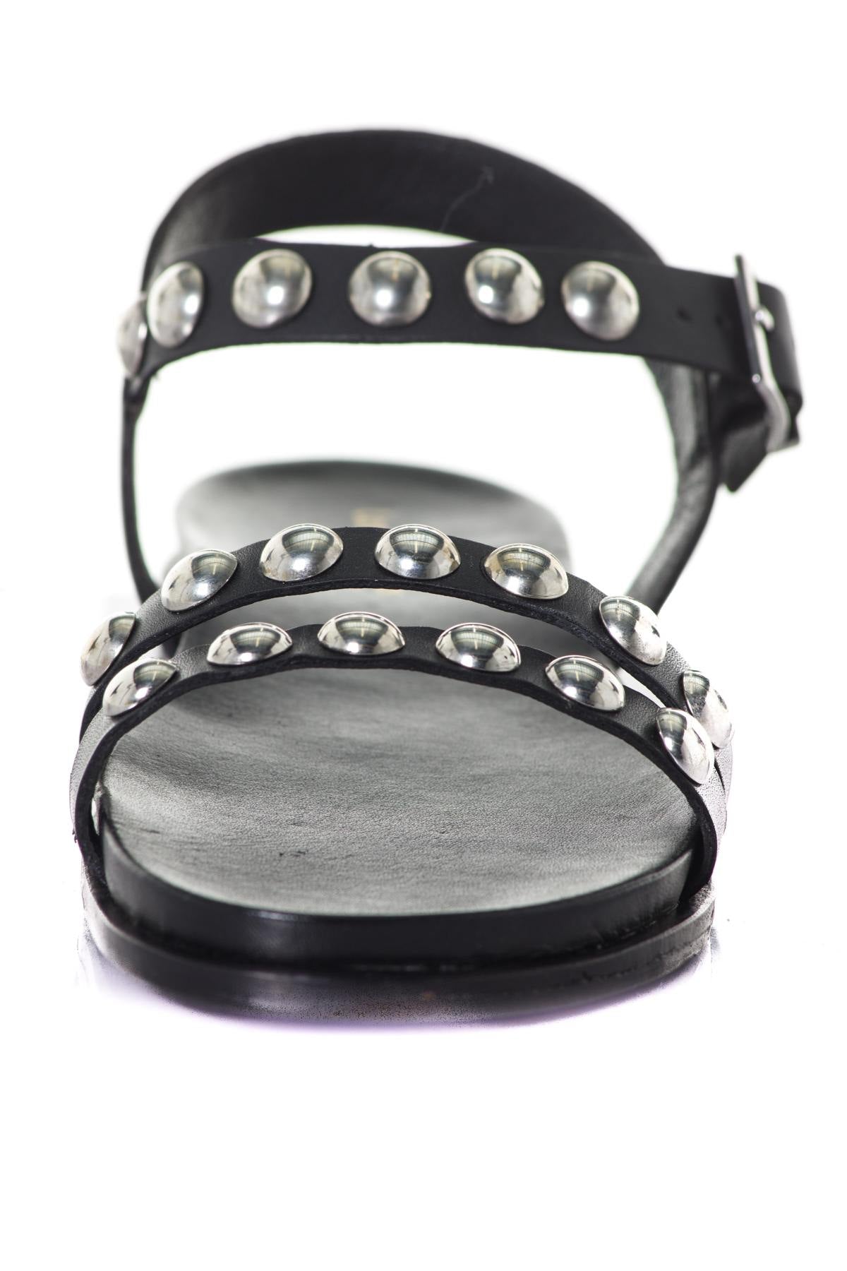 Leather sandal with rivets - Image n°5