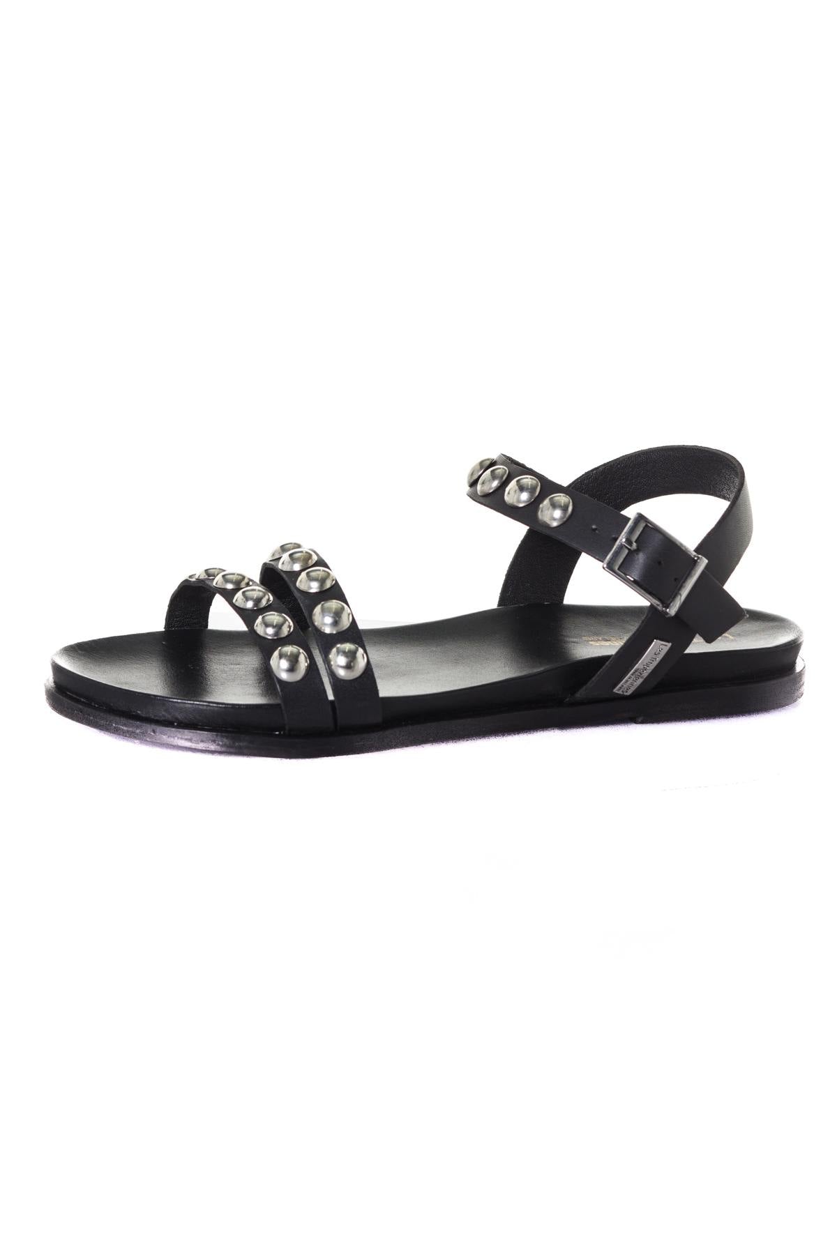Leather sandal with rivets - Image n°6