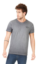 Anthracite worn style t-shirt - Image n°3