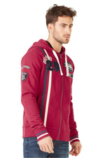 Red sweatshirt with hood - Image n°5