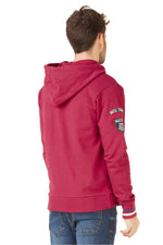 Red sweatshirt with hood - Image n°3