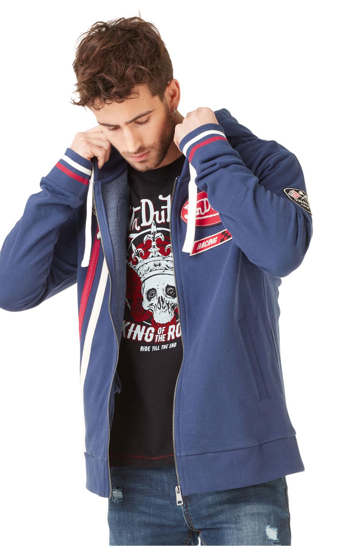 Dark blue sweatshirt with hood - Image n°3