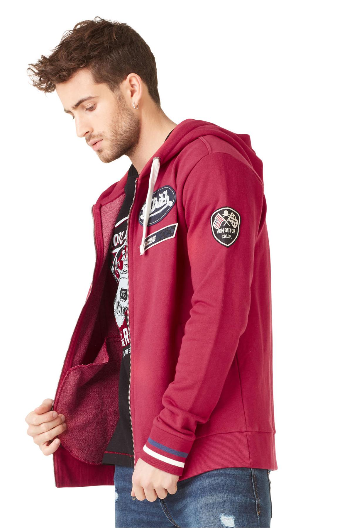 Red sweatshirt with hood - Image n°4