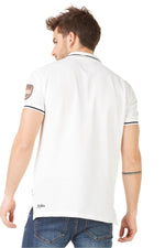White short-sleeved polo shirt - Image n°2