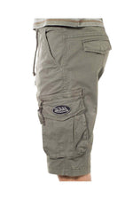 Khaki Bermuda shorts with pockets - Image n°3