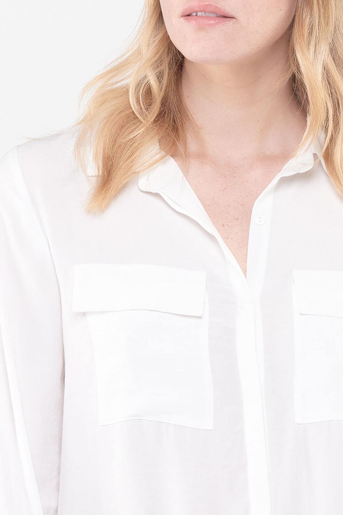 White long-sleeved shirt - Image n°2