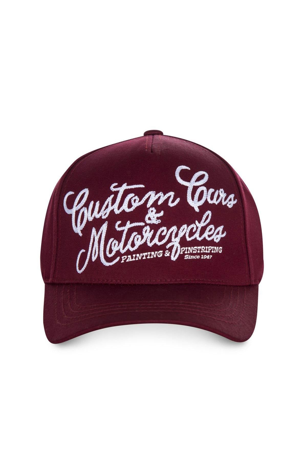 Men's burgundy cap - Image n°2