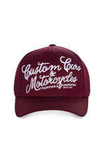 Men's burgundy cap - Image n°2