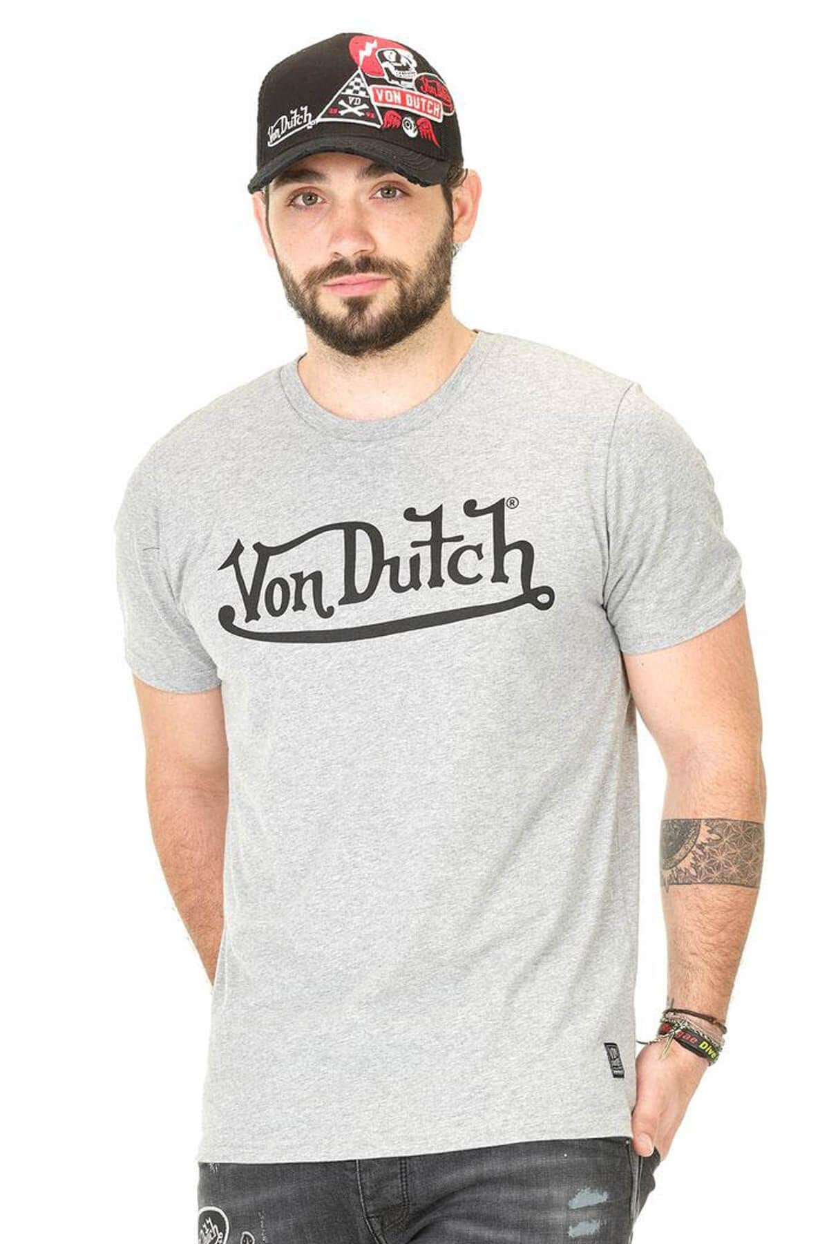 Men's gray round neck t-shirt - Image n°1