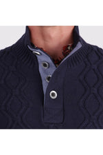 Navy blue straight cut sweater - Image n°4