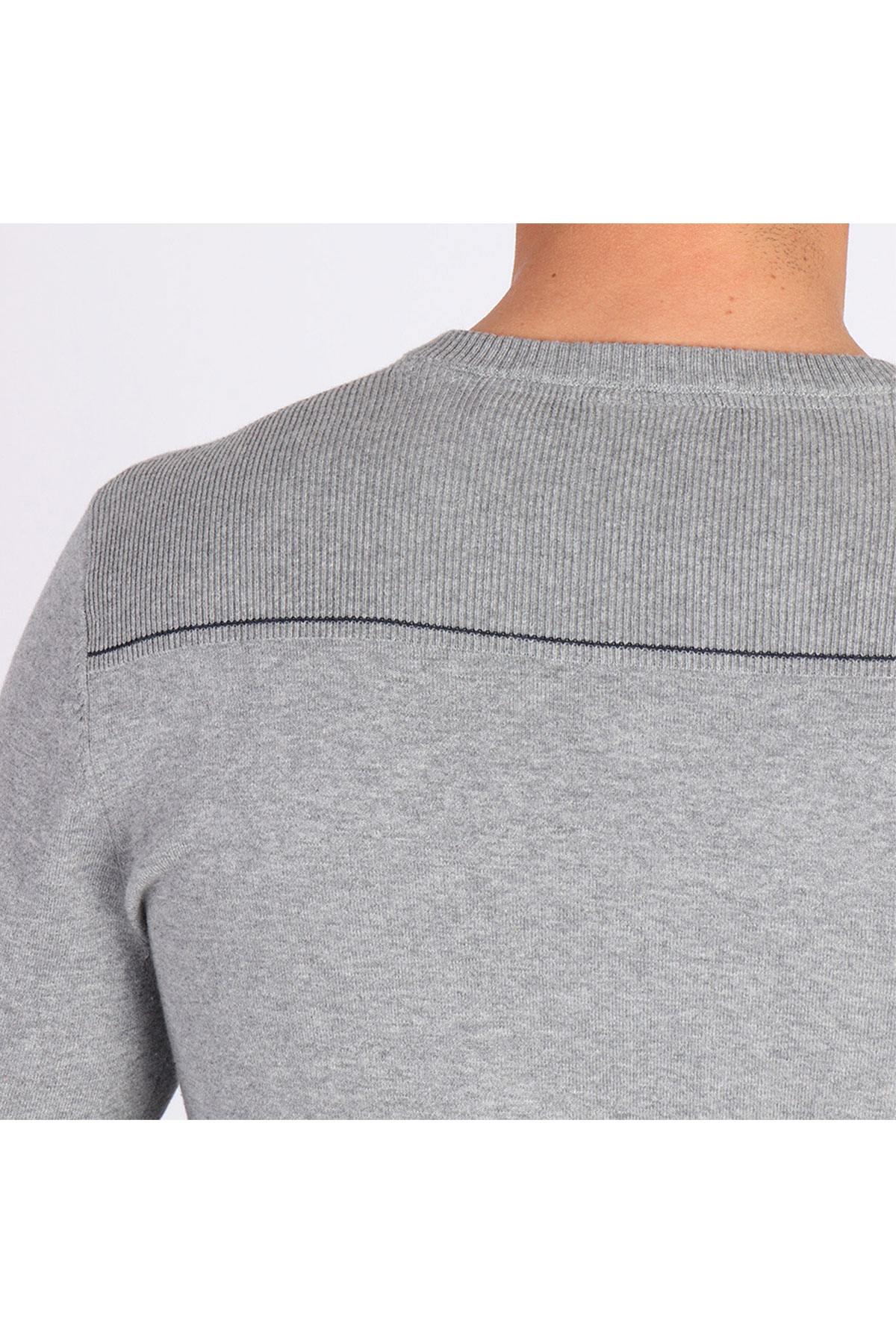Heather gray straight cut sweater - Image n°4