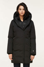 Women's long black jacket - Image n°4