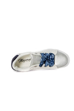 Women's white and navy sneakers - Image n°3