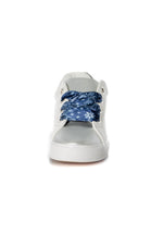 Women's white and navy sneakers - Image n°5