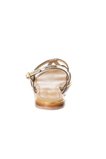 Women's gold flip flops - Image n°6