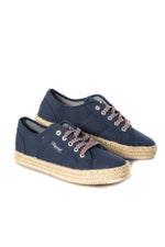 Women's navy blue sneakers - Image n°1