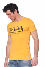 Men's plain yellow t-shirt - Image n°2