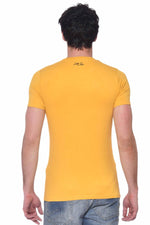 Men's plain yellow t-shirt - Image n°3