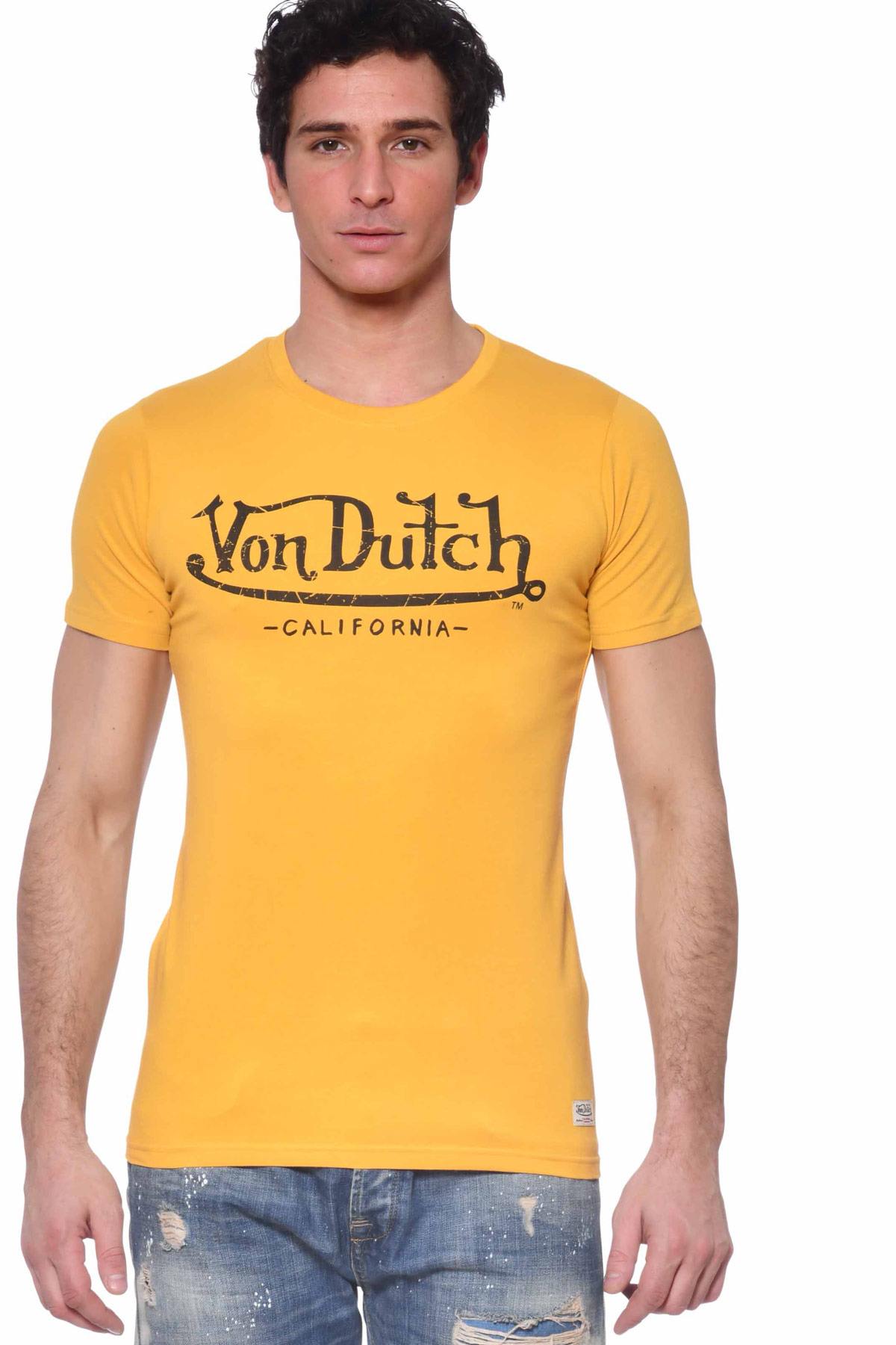 Men's plain yellow t-shirt - Image n°1