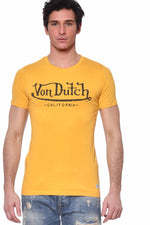 Men's plain yellow t-shirt - Image n°1