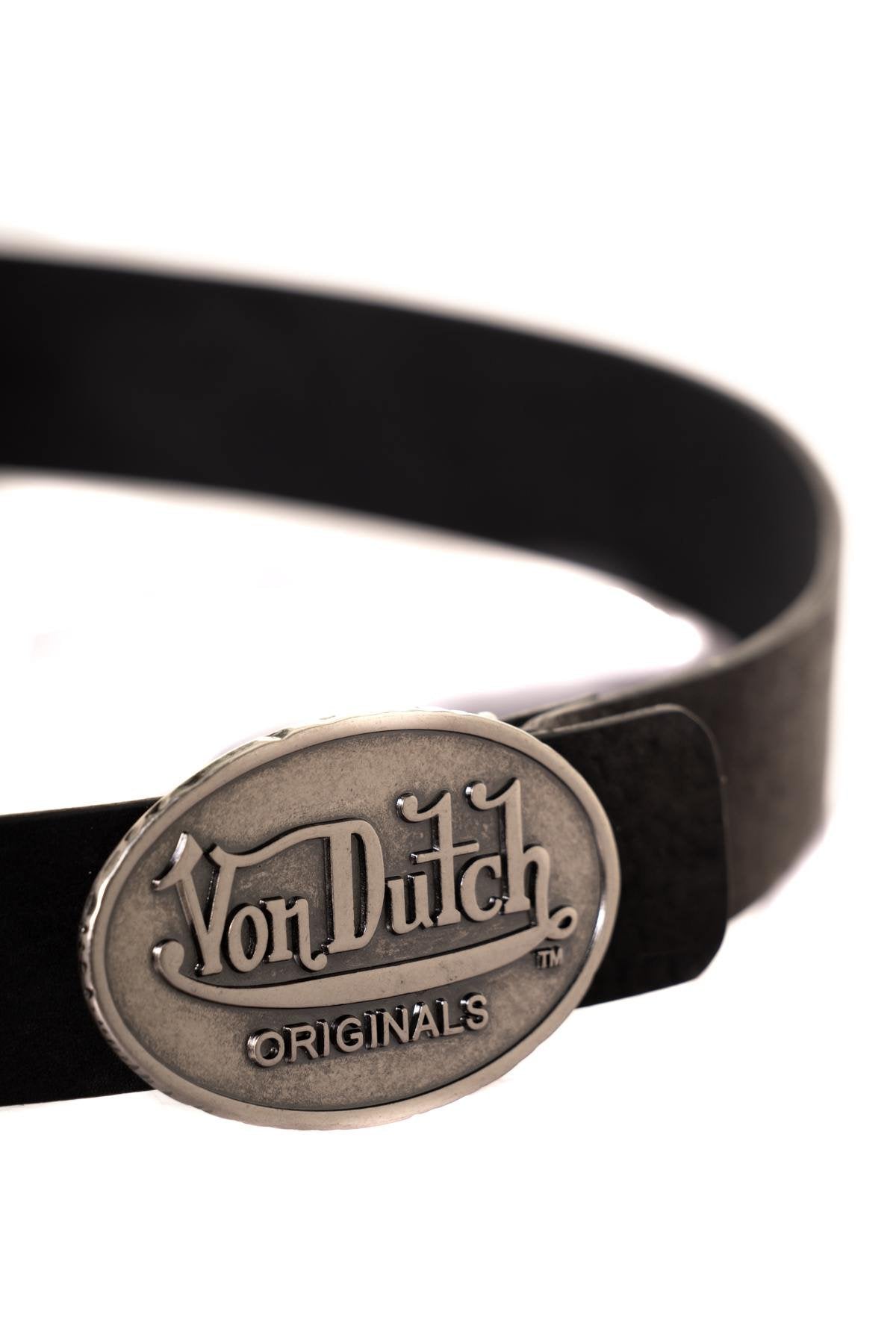 Leather belt with metal buckle - Image n°2