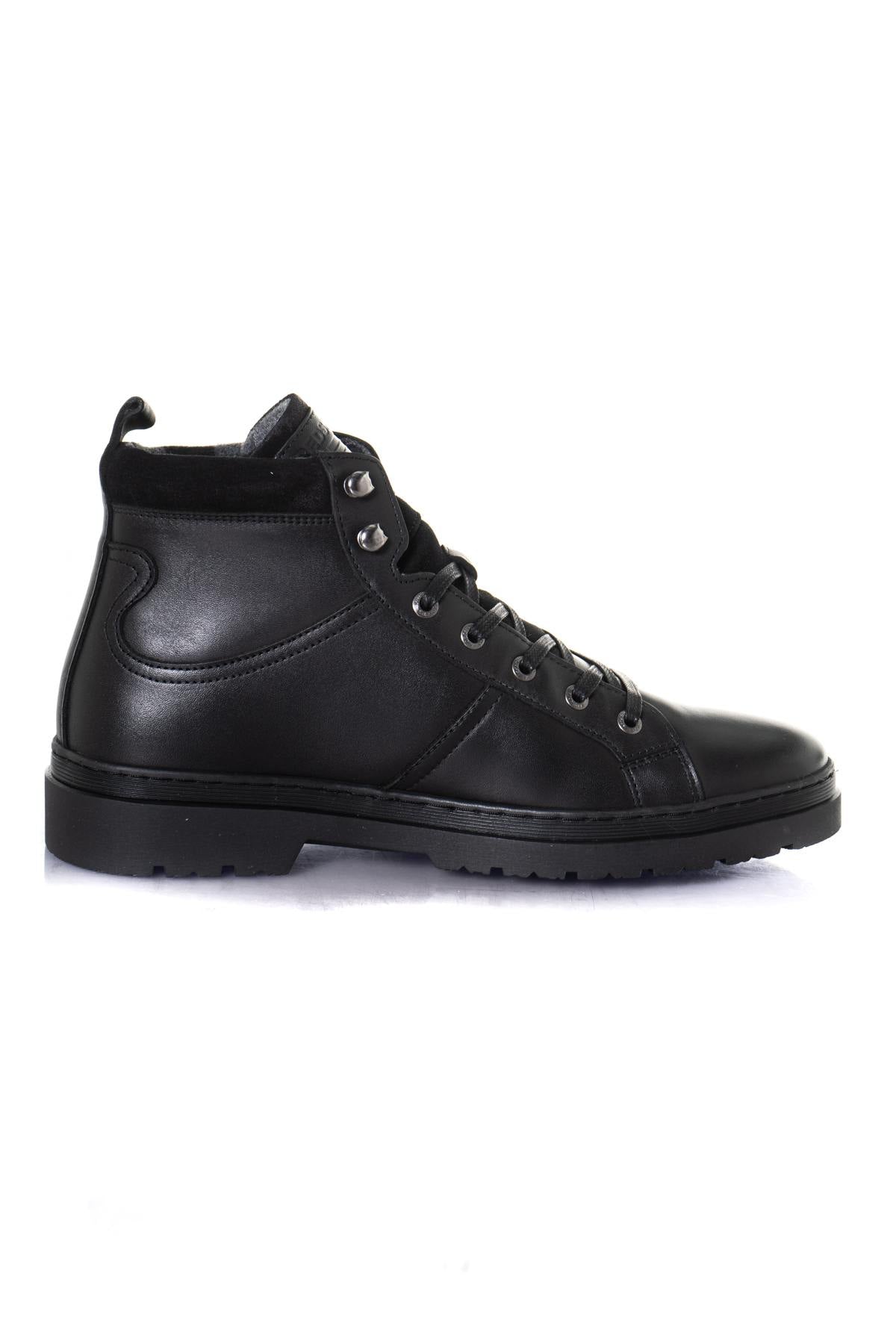 Black leather ankle boots - Image n°2
