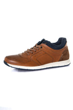 Light brown leather sneakers - Image n°7